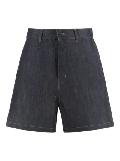 Rick Owens DRKSHDW contrast-stitching shorts - Blue
