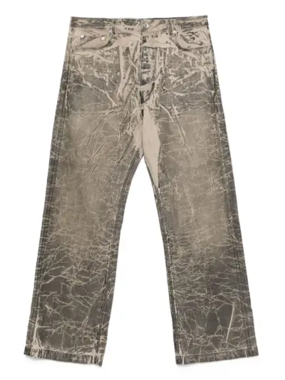 Rick Owens DRKSHDW distressed cotton jeans - Grey