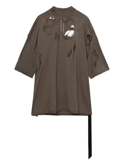 Rick Owens DRKSHDW distressed t-shirt - Brown