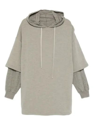 Rick Owens DRKSHDW double-layered hoodie - Grey