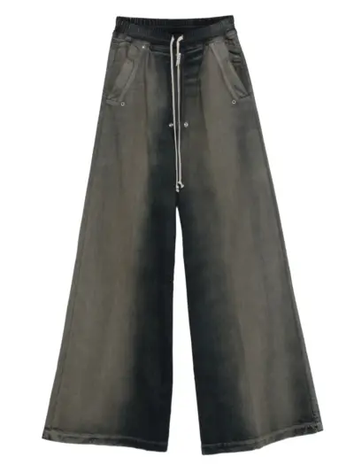 Rick Owens DRKSHDW drawstring-fastening wide-leg trousers - Blue
