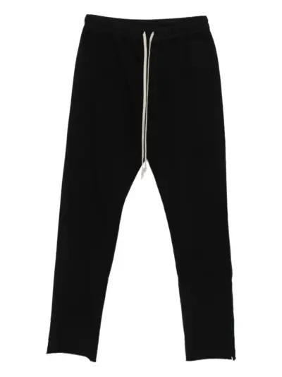 Rick Owens DRKSHDW drawstring frayed track pants - Black