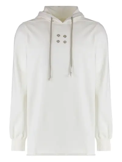 Rick Owens DRKSHDW eyelet-detail hoodie - White