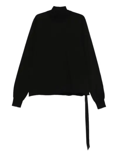 Rick Owens DRKSHDW high-neck cotton sweatshirt - Black