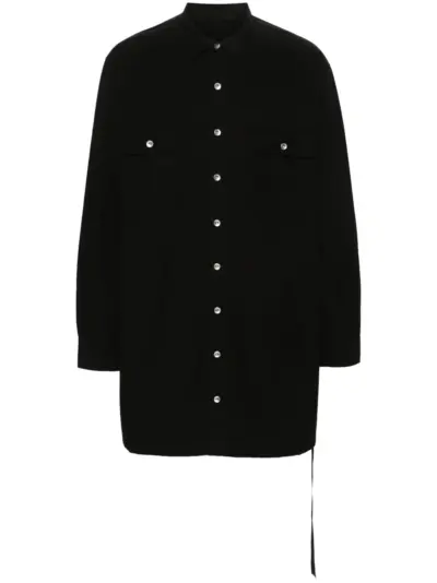 Rick Owens DRKSHDW long-sleeve cotton shirt - Black