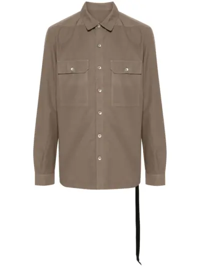 Rick Owens DRKSHDW organic cotton poplin shirt - Brown