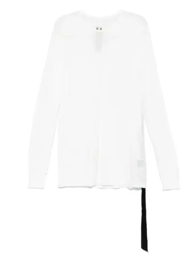 Rick Owens DRKSHDW side-tie long-sleeve T-shirt - White