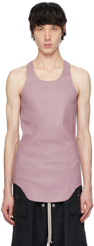 Rick Owens Pink Scoop Neck Tank Top