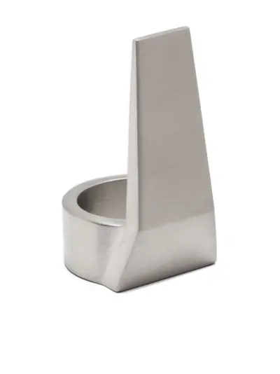 Rick Owens Runk logo-engraved ring - Silver