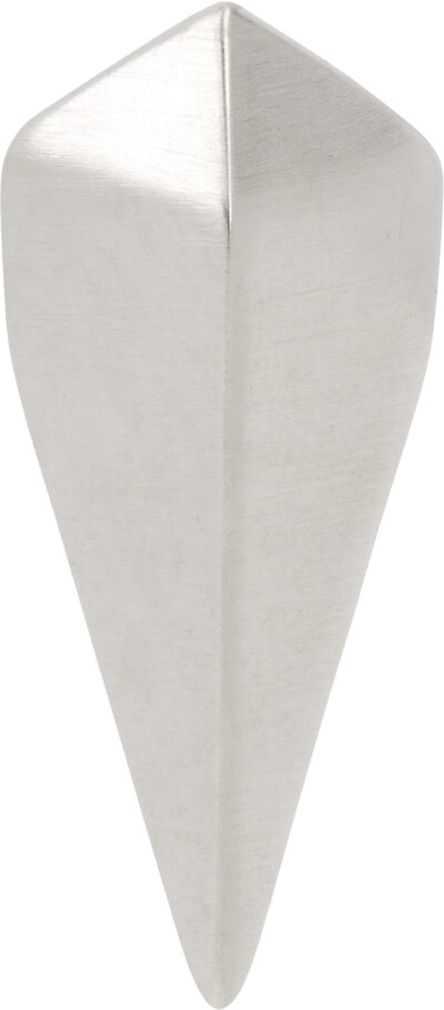 Rick Owens Silver Hollywood Mini Pyramid Single Earring