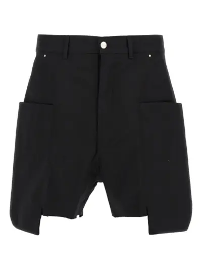 Rick Owens Stefan cargo frayed-hem shorts - Black