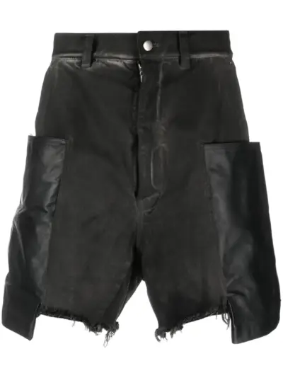 Rick Owens Stefan panelled cargo shorts - Black