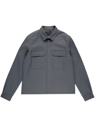 Rick Owens classic-collar twill shirt - Grey