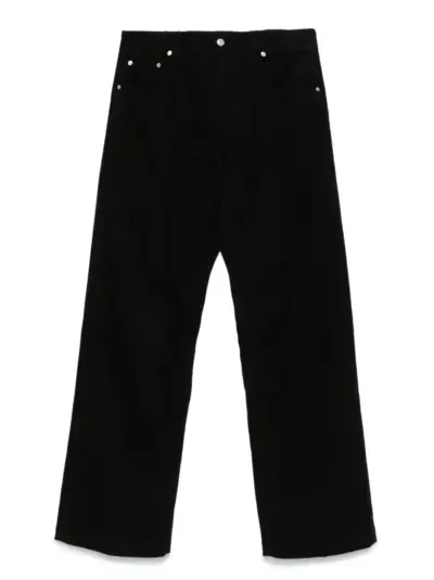 Rick Owens corduroy straight trousers - Black