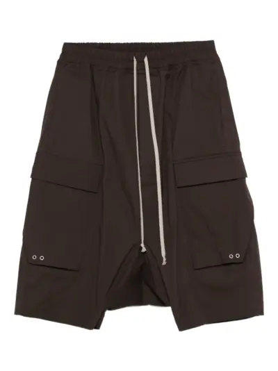 Rick Owens drawstring cargo shorts - Brown