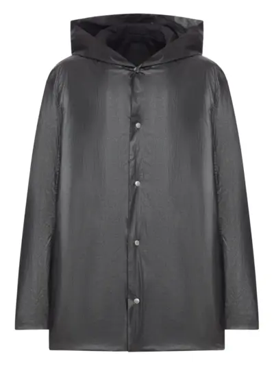Rick Owens hooded button-fastening jacket - Black