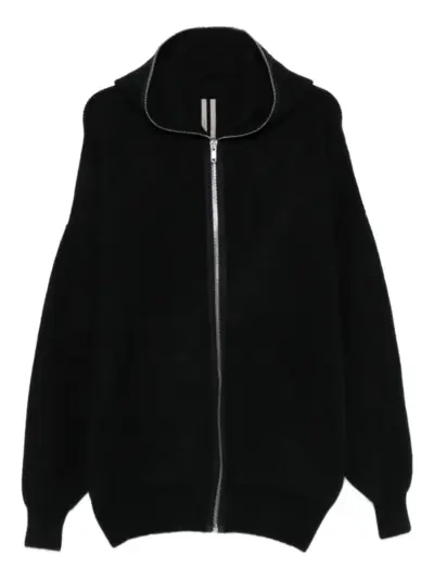 Rick Owens hooded zip-up hoodie - Black