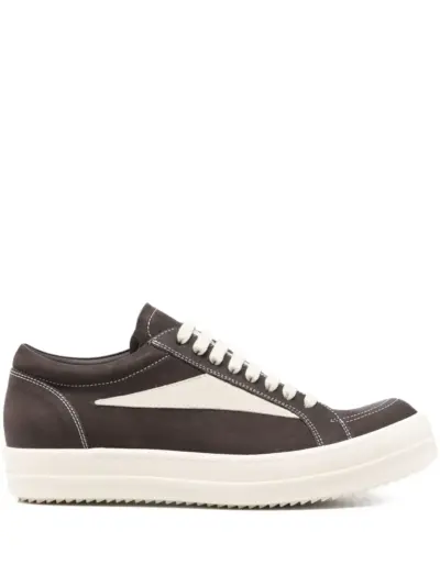 Rick Owens leather low-top sneakers - Brown