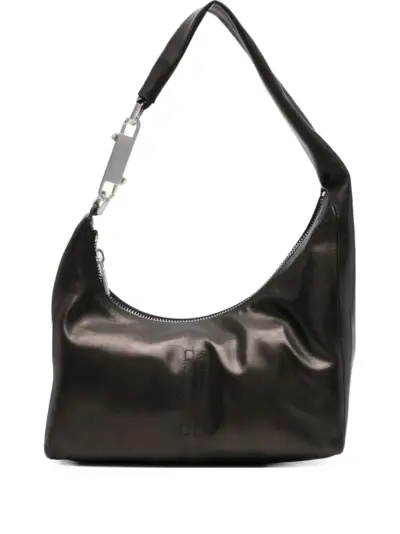 Rick Owens leather zip shoulder bag - Black