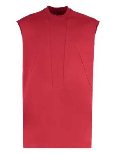 Rick Owens panelled cotton tank top - Red