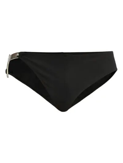 Rick Owens plaque-detail swimming trunks - Black
