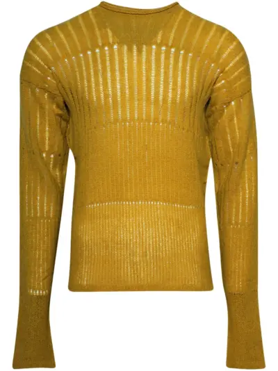 Rick Owens ribbed-knit jumper - Yellow