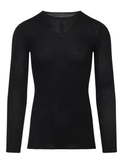 Rick Owens ribbed wool sweater - Black