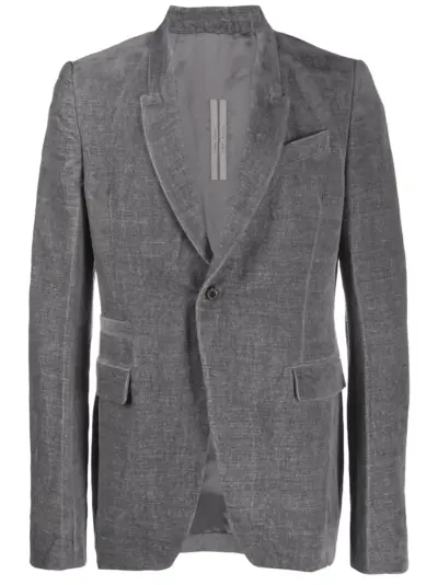 Rick Owens velvet blazer - Grey