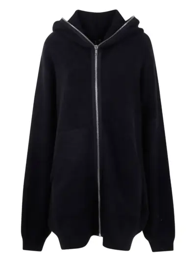 Rick Owens zip-up hoodie - Black
