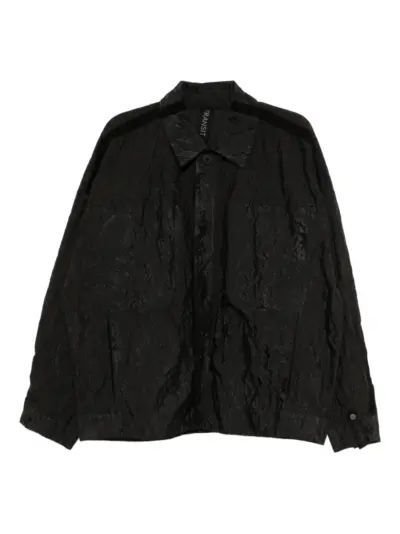 Transit crinkled shirt jacket - Black