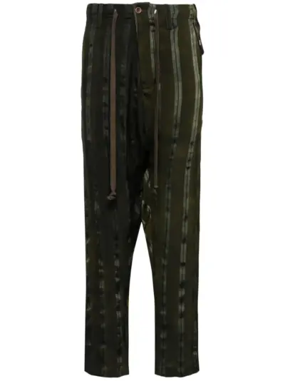 Uma Wang drop-crotch tapered trousers - Green