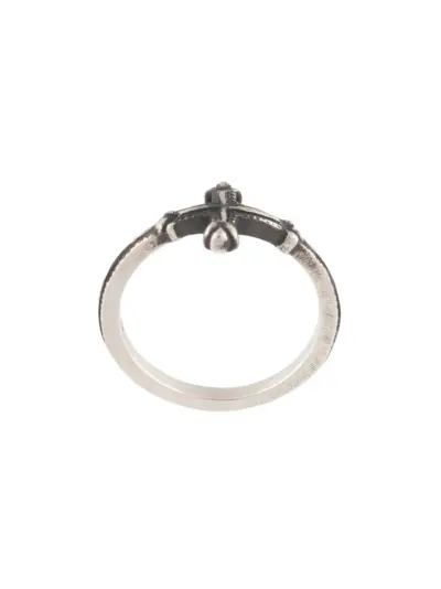 WERKSTATT:MÜNCHEN burnished cross ring - Silver