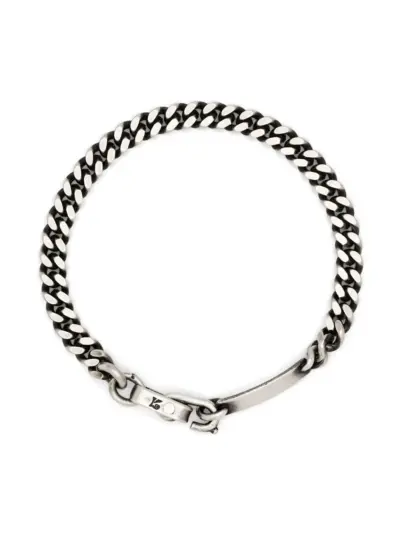 WERKSTATT:MÜNCHEN curb-chain oxidised bracelet - Silver