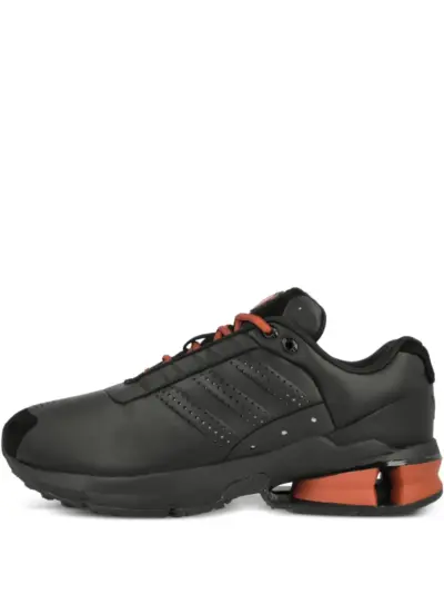 Y-3 ADIDAS Control leather perforated sneakers - Black