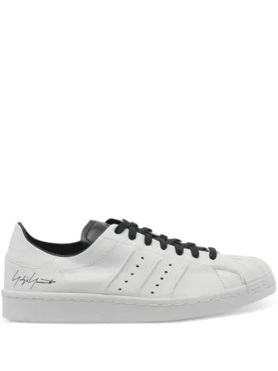 Y-3 Superstar perforated-detail logo sneakers - White