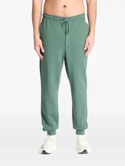 Y-3 cuffed french-terry track pants - Green