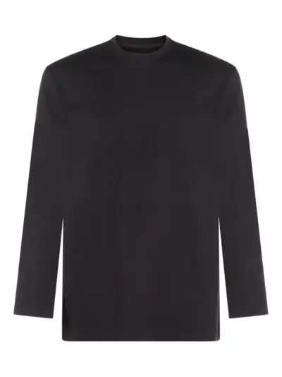 Y-3 logo-print long-sleeve T-shirt - Black