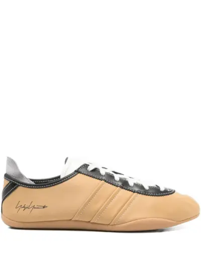 Y-3 striped lace-up sneakers - Neutrals