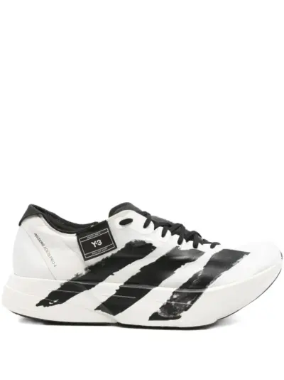Y-3 three-stripe sneakers - White