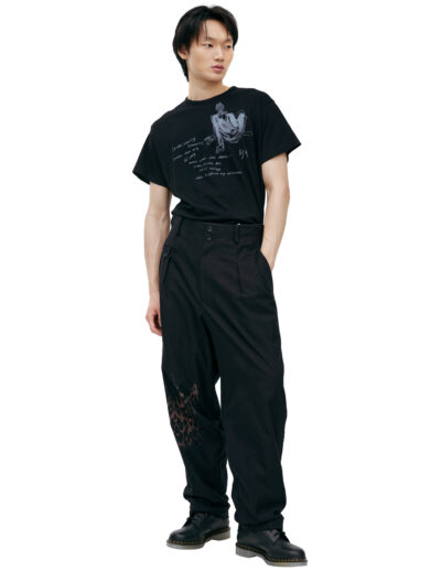 Yohji Yamamoto Animalistic print trousers