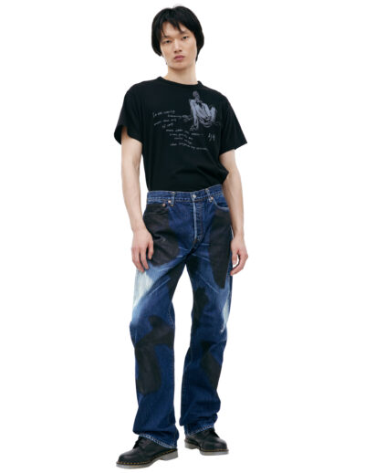 Yohji Yamamoto Paint effect jeans