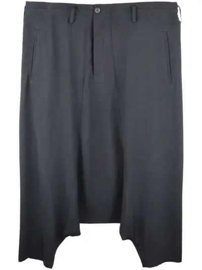 Yohji Yamamoto Sarouel drop-crotch trousers - Black
