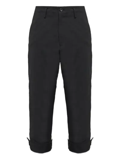Yohji Yamamoto cotton-blend trousers - Black