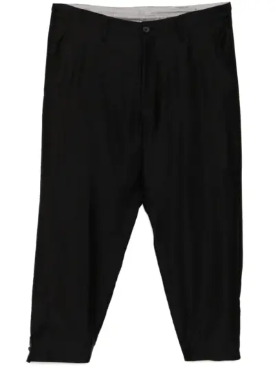 Yohji Yamamoto cropped trousers - Black