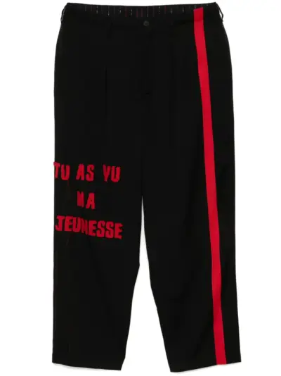 Yohji Yamamoto patchwork trousers - Black