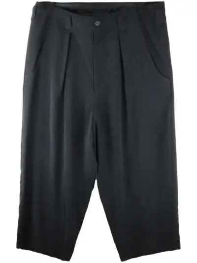 Yohji Yamamoto pleated wide-leg trousers - Black