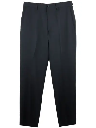 Yohji Yamamoto tapered wool trousers - Black