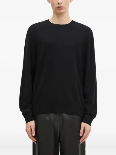 032c embroidered cashmere sweater - Black