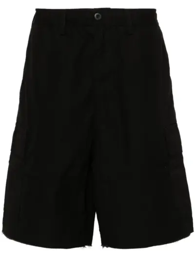 032c logo-patch cargo shorts - Black