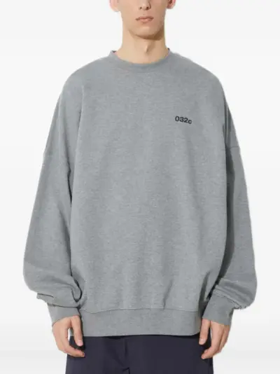 032c logo-print long-sleeves sweatshirt - Grey